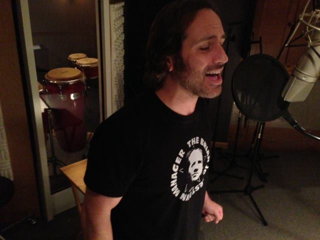 Scott Norton at the mic, recording a new Avenue C track at CAS Music