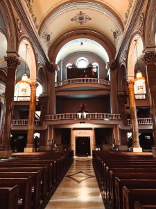 St. Mary Magdalen Church, Montrose St., Phila, PA.  Another church sound system installed in partnership with JD Sound and Video Beautiful sounding system with Community Line Arrays and Allen & Heath touch screen.  And to think that Mario Lanza used to sing from that balcony!